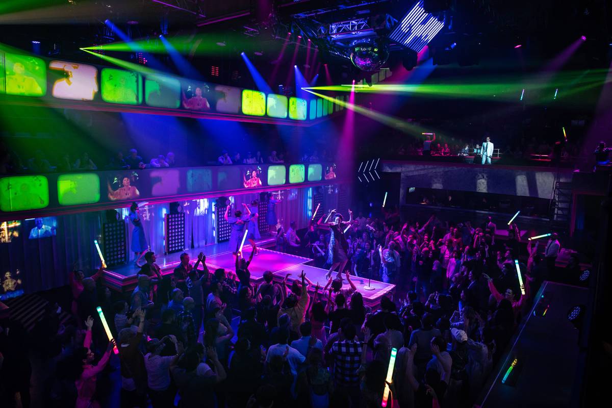 L-Acoustics Immersive Sound System set up for Here Lies Love on Broadway